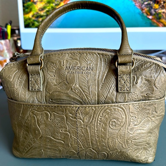 american leather co Handbags - American Leather Company 
Embossed Olive Mini Bag